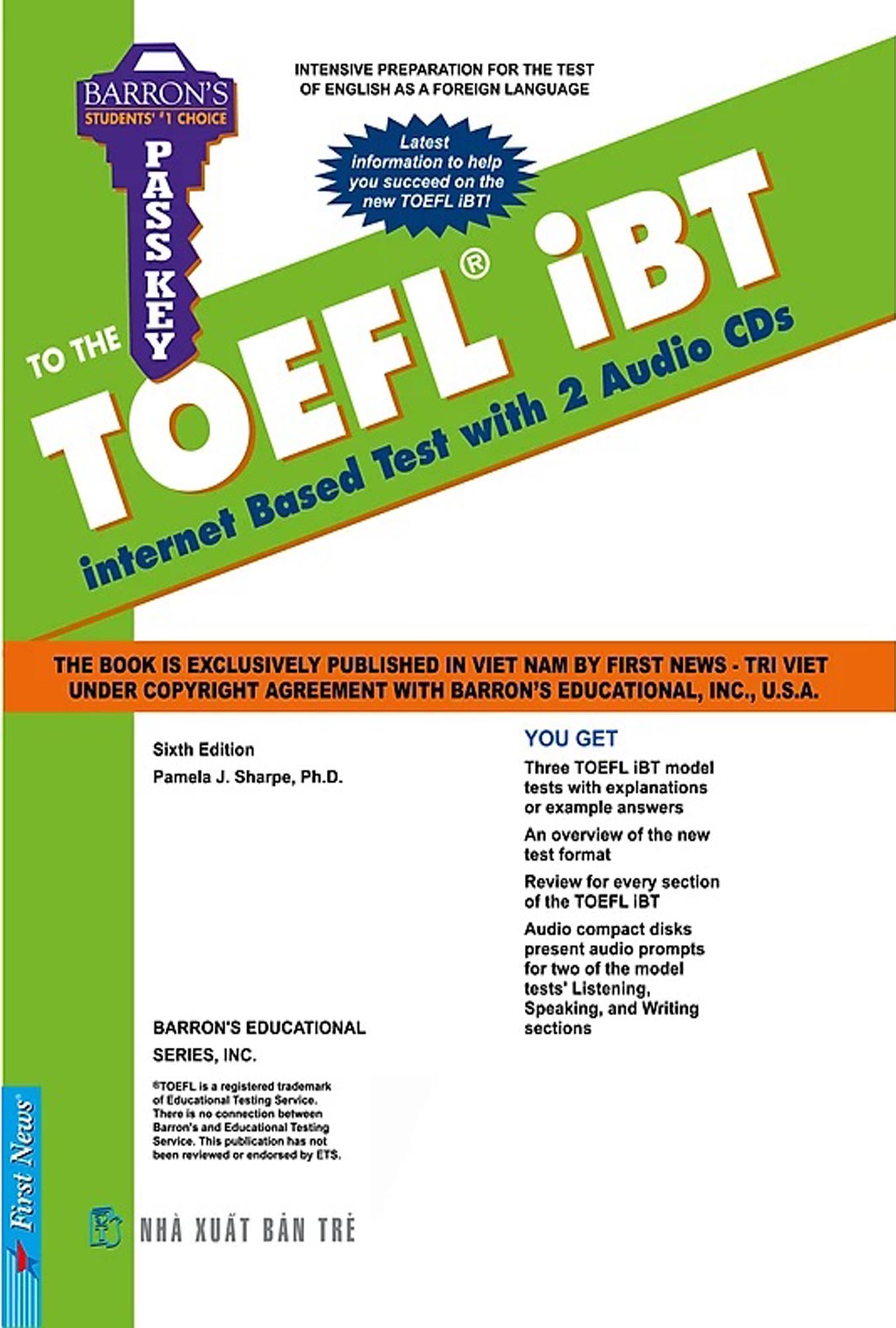 Barron'S Passkey To The Toefl Ibt (Sách + 2 Cd)