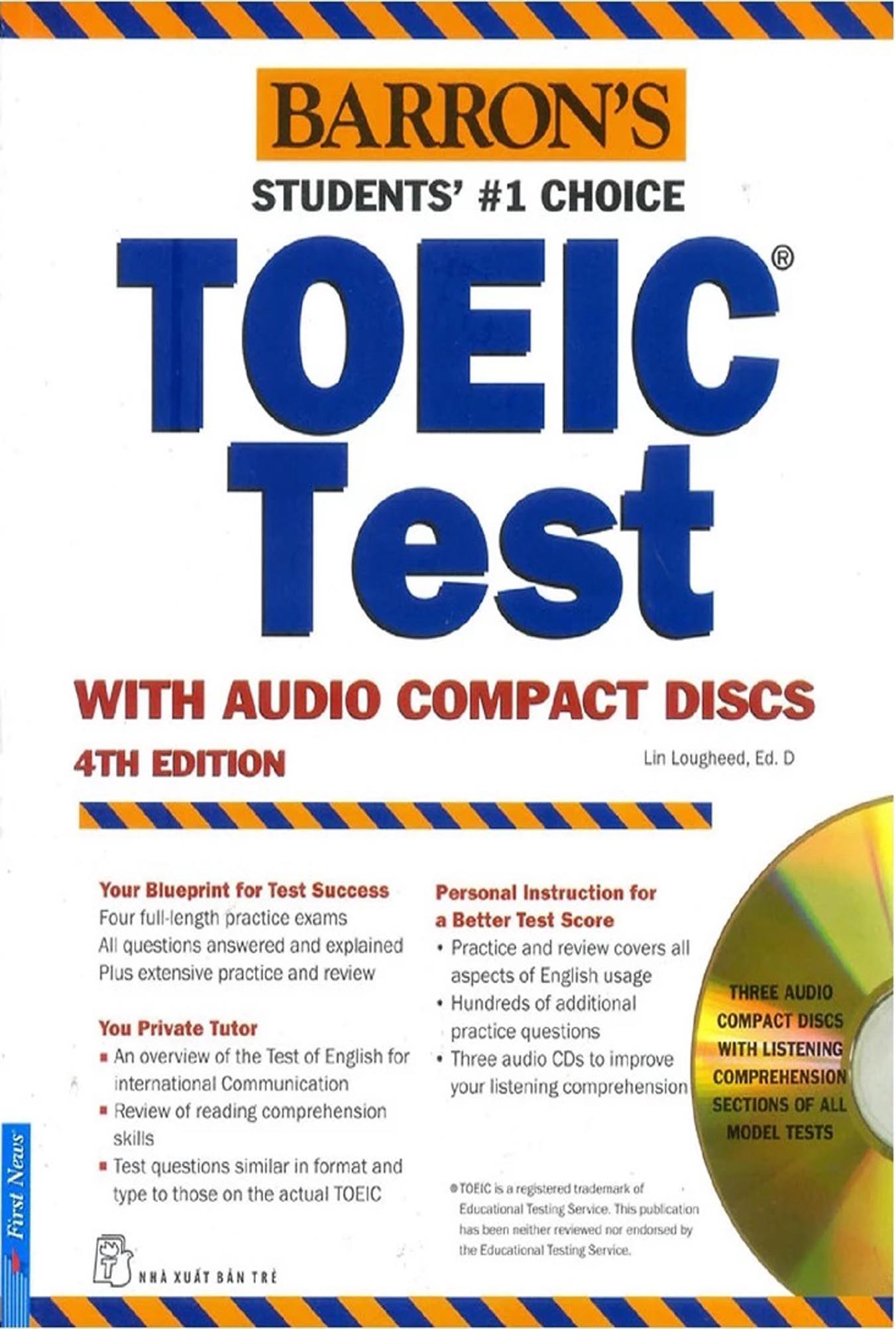 Barron'S Toeic Test With 03 Audio Cds, 4 Edition