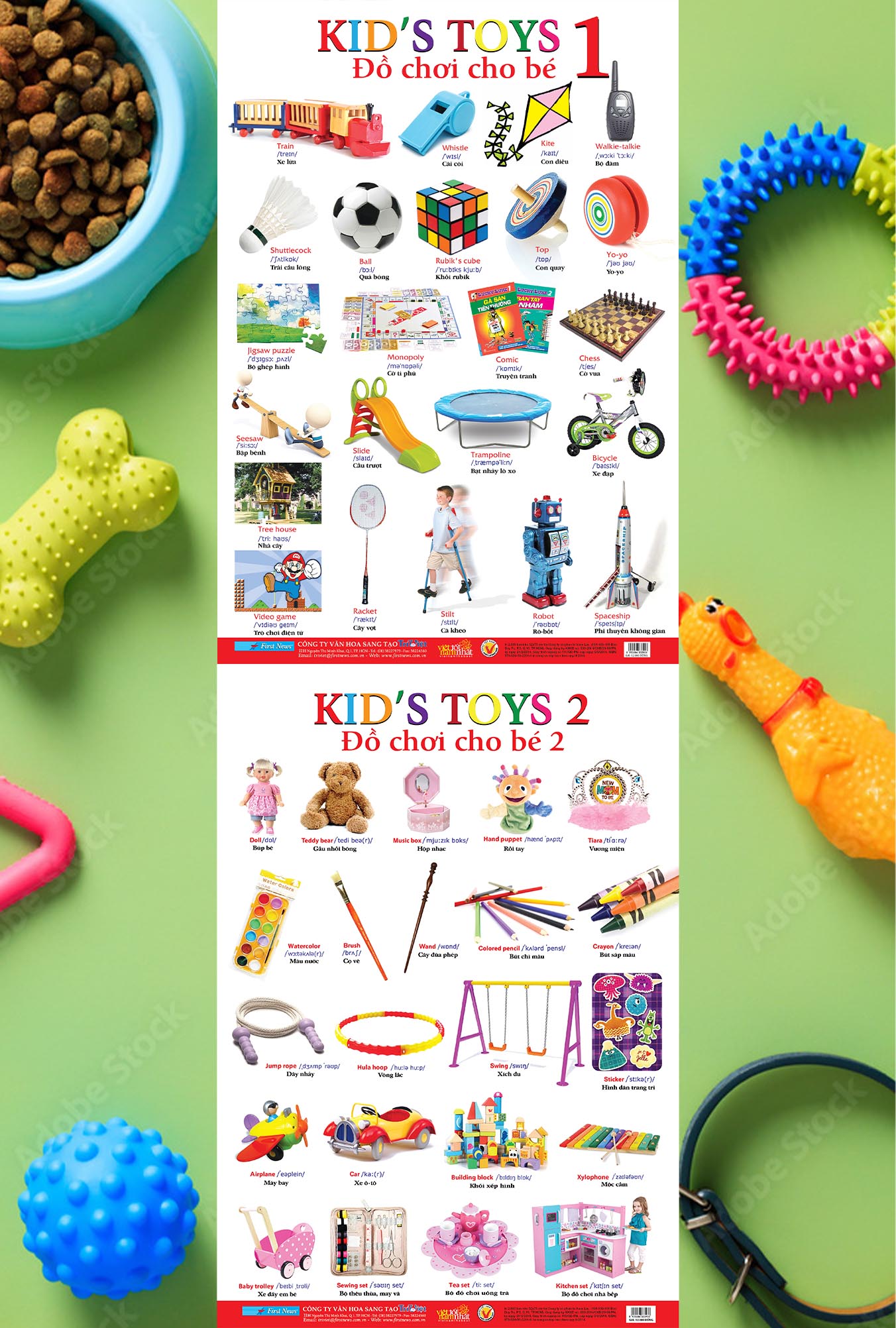 Poster Lớn - Đồ Chơi Cho Bé 1 và 2