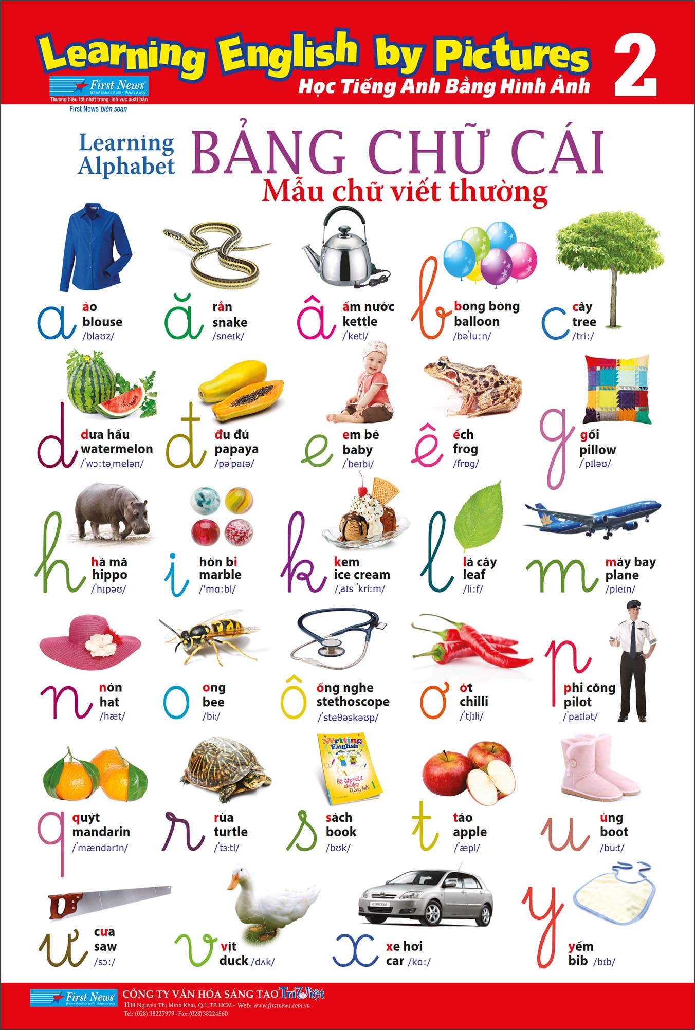 Poster Học Tiếng Anh Bằng Hình Ảnh 2 (Khổ lớn)