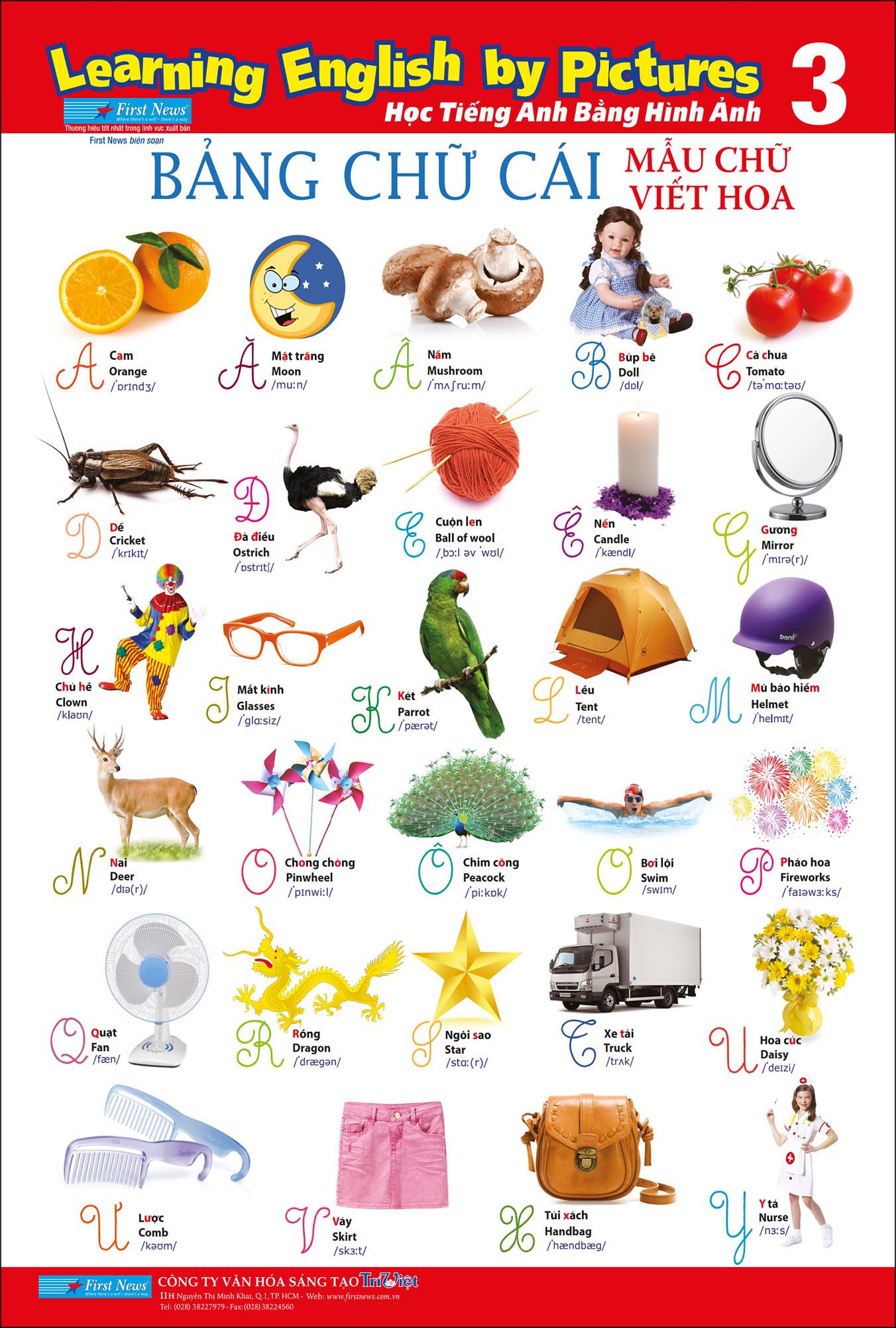 Poster Học Tiếng Anh Bằng Hình Ảnh 3 (Khổ lớn)